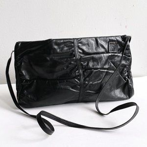 ANNE KLEIN VTG Black Leather Pochette
